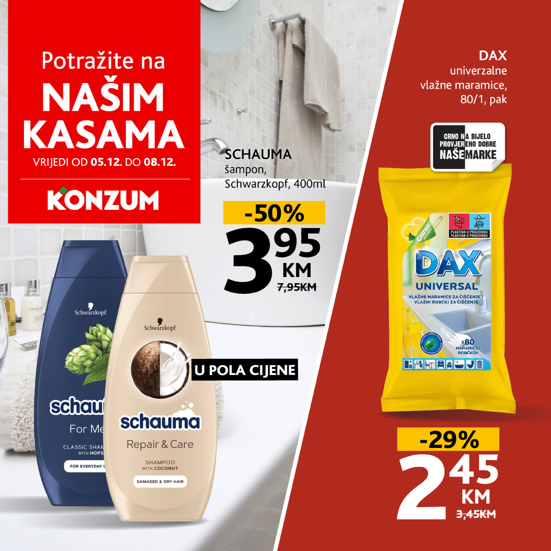 Konzum AKCIJA NA KASAMA 5-8.12.2024. 