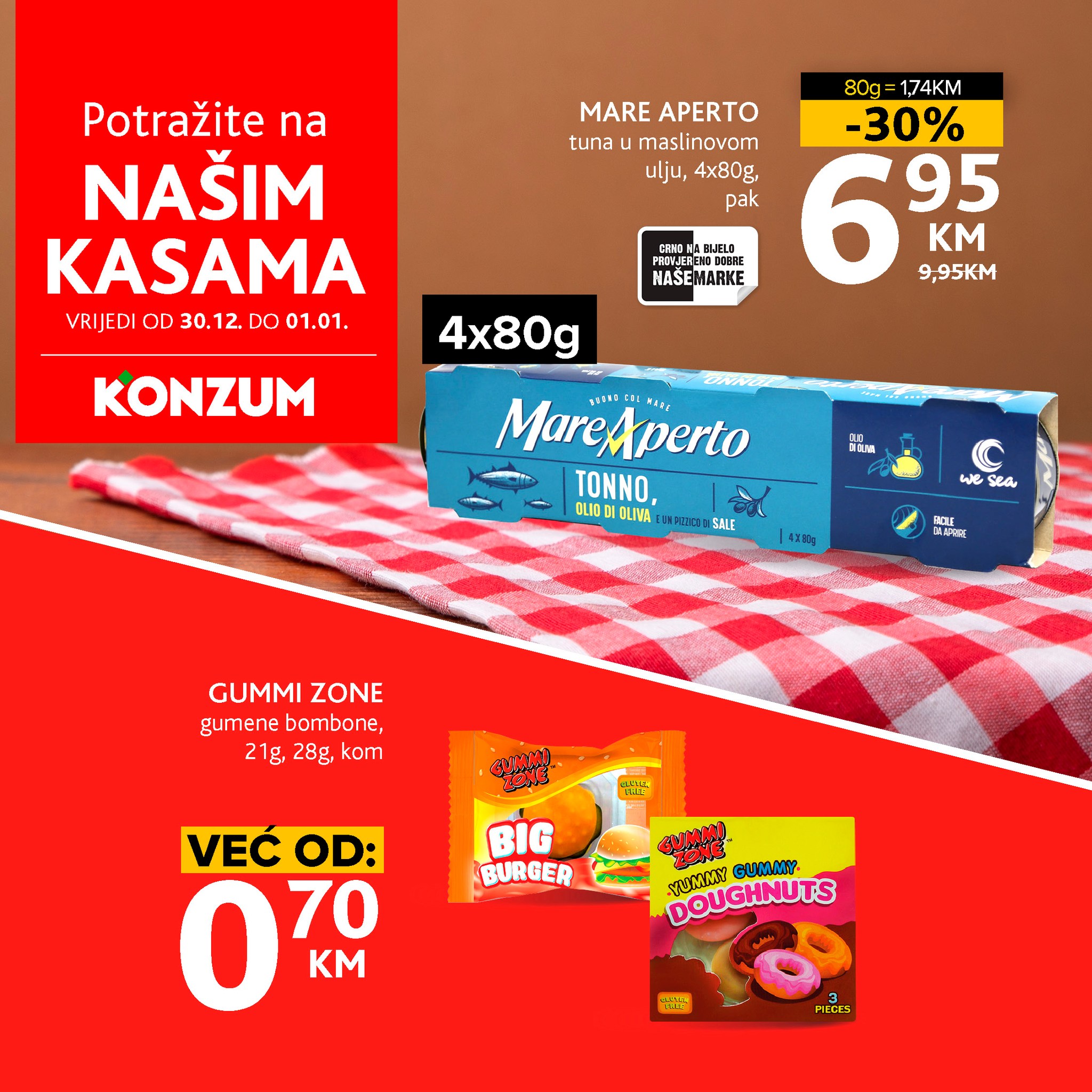 Konzum AKCIJA NA KASAMA 