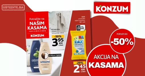 Konzum AKCIJA NA KASAMA 5-8.12.2024.