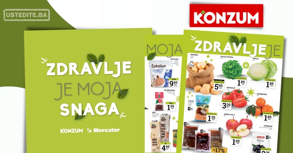 Konzum katalog ZDRAVE NAMIRNICE 16-31.12.2024.