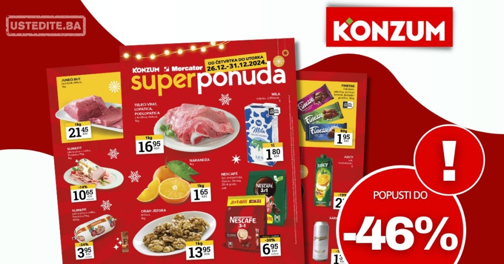 Konzum vikend akcija 26-31.12.2024.