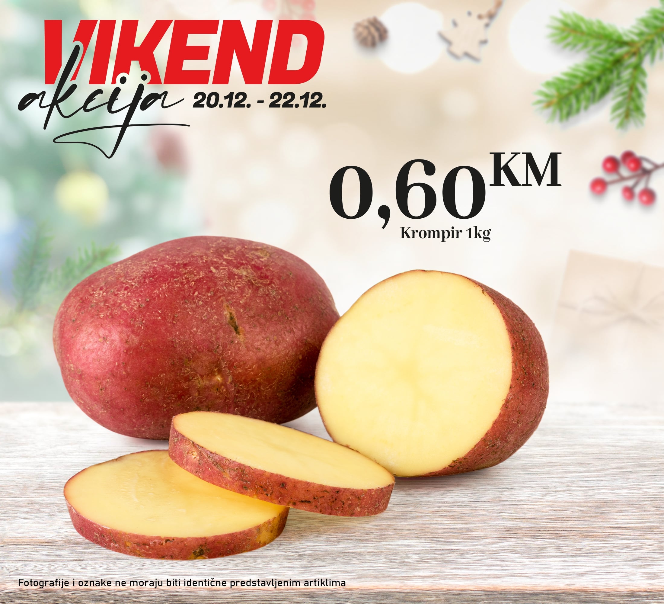 Kort vikend akcija 20-22.12.