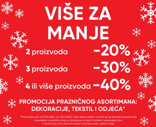 Pepco VIŠE ZA MANJE 19.12.2024-13.01.2025.