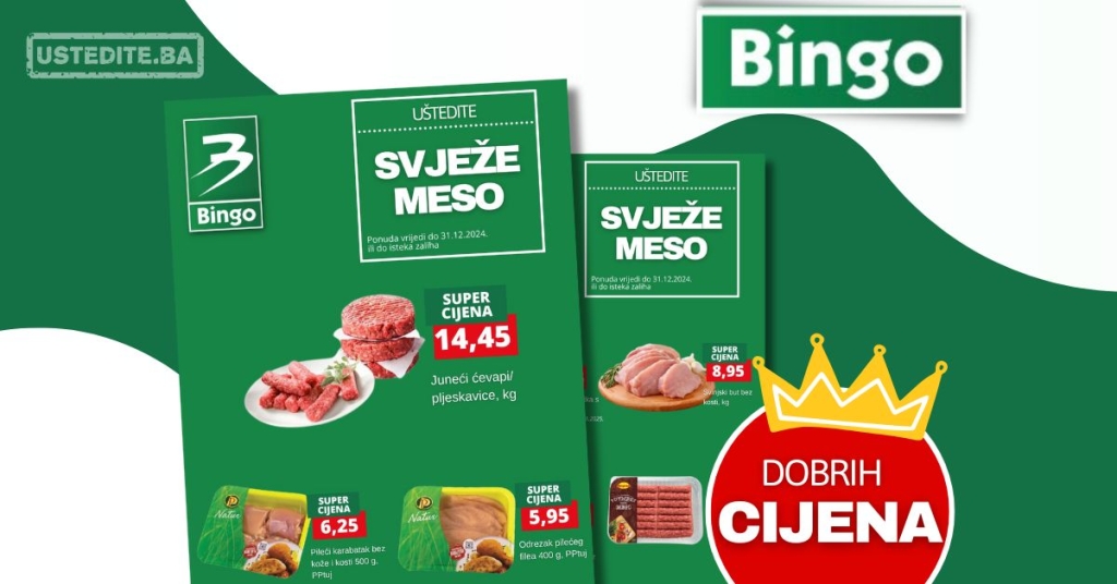 Bingo akcija SVJEŽE MESO - sniženje do 31.12.2024.