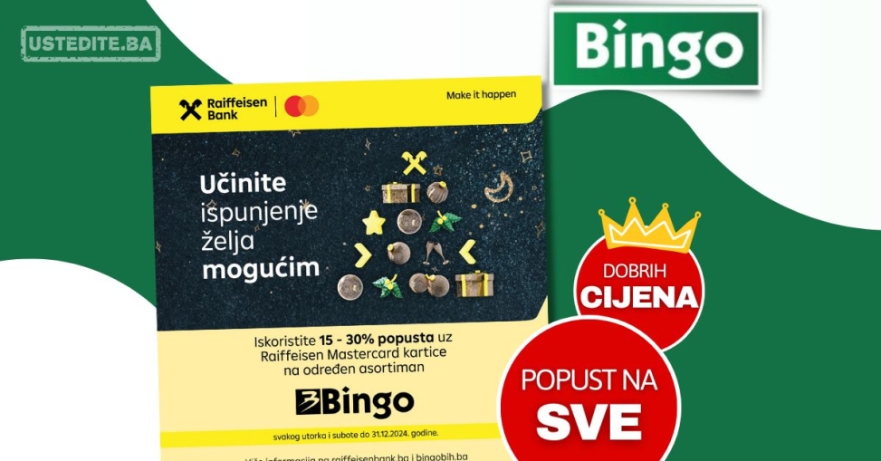 Bingo POPUST NA SVE - 21. i 28.12.2024.