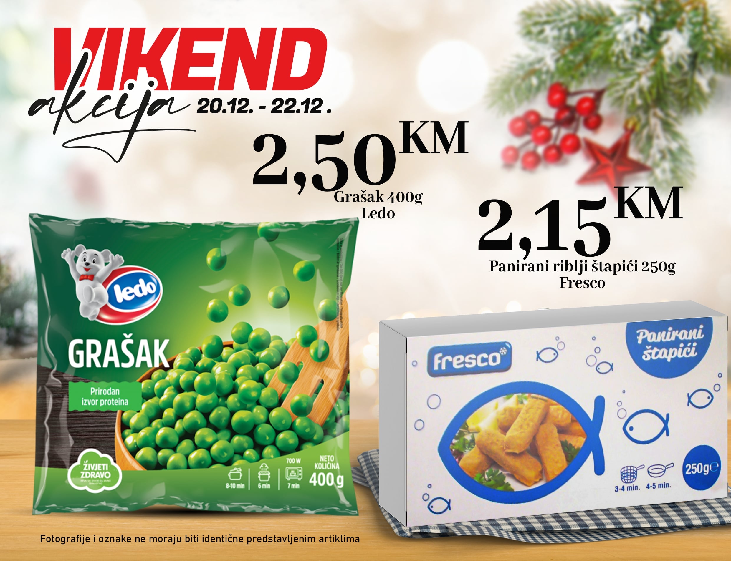 Kort vikend akcija 20-22.12.