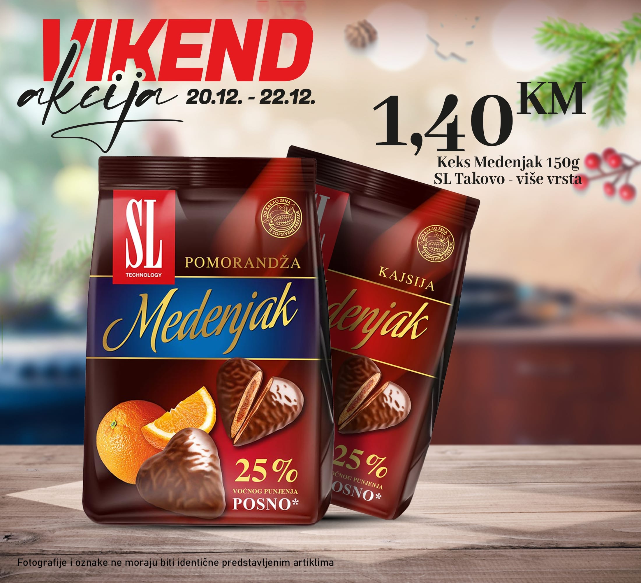 Kort vikend akcija 20-22.12.