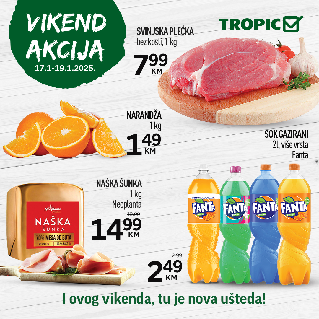 Tropic vikend akcija 17-19.1.2025.