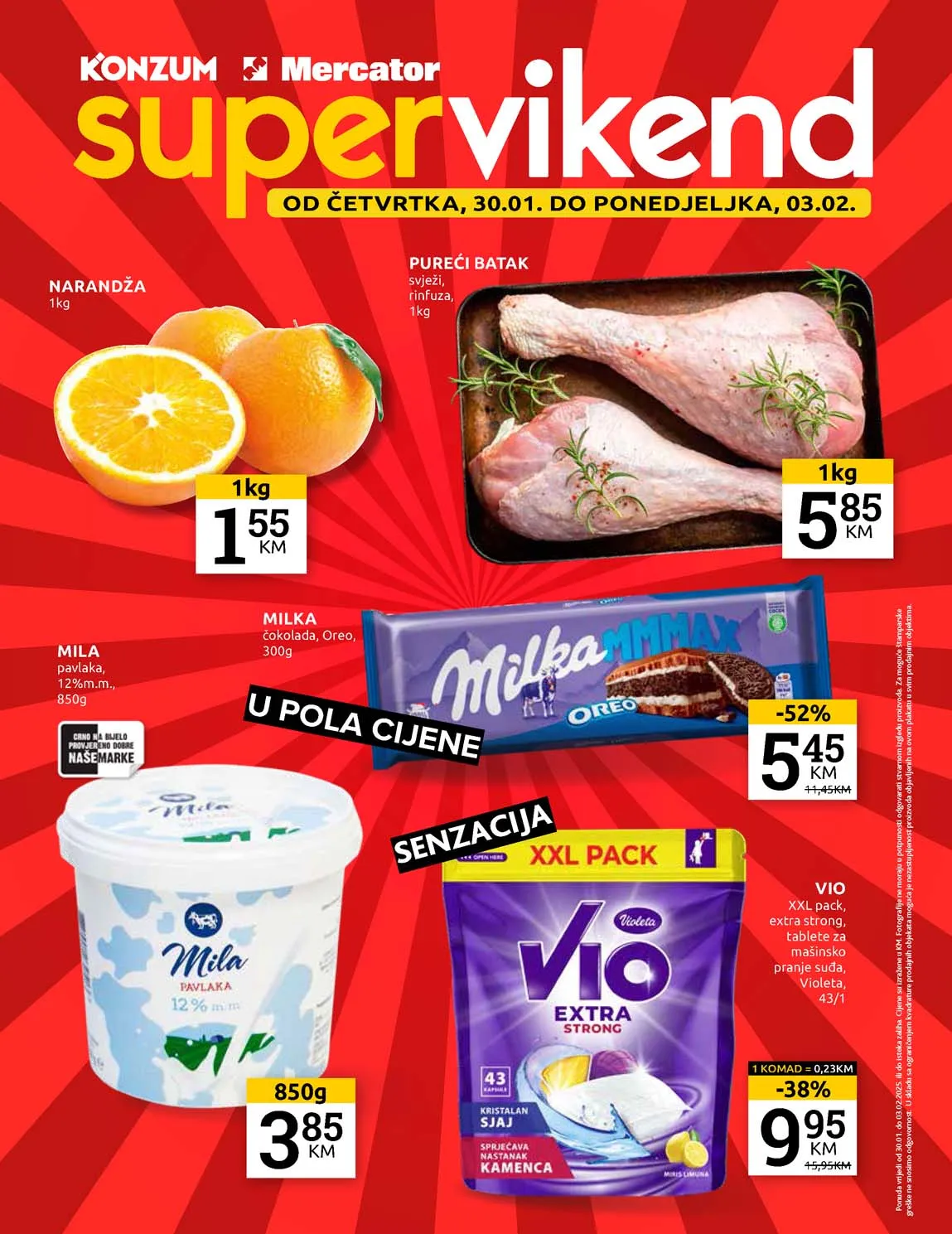 Konzum vikend akcija 30.1-3.2.2025.