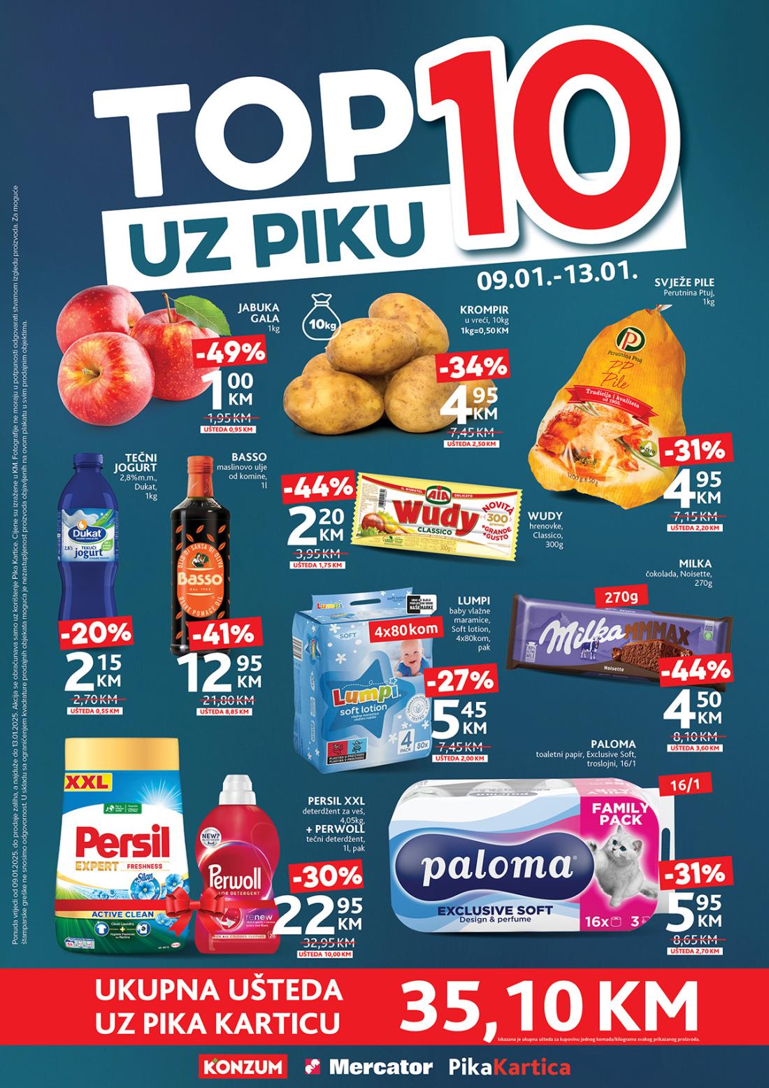 Konzum katalog TOP 10 uz PIKU 9-13.1.2025. 