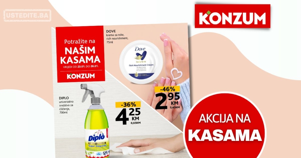 Konzum AKCIJA NA KASAMA 23-26.1.2025.