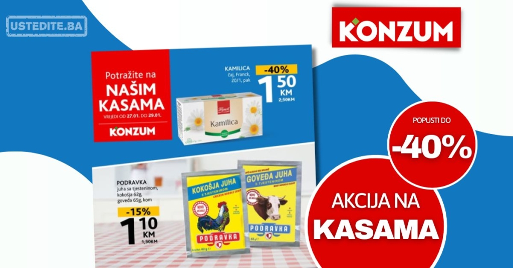 Konzum AKCIJA NA KASAMA 27-29.1.2025.