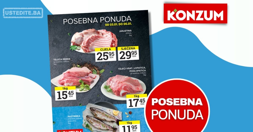 Konzum akcija POSEBNA PONUDA 3-6.1.2025.