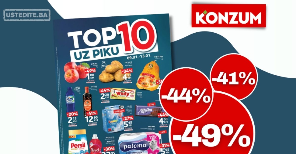 Konzum katalog TOP 10 uz PIKU 9-13.1.2025.