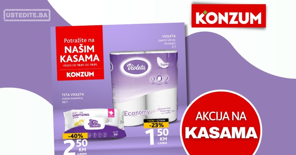 Konzum AKCIJA NA KASAMA 16-19.1.2025.