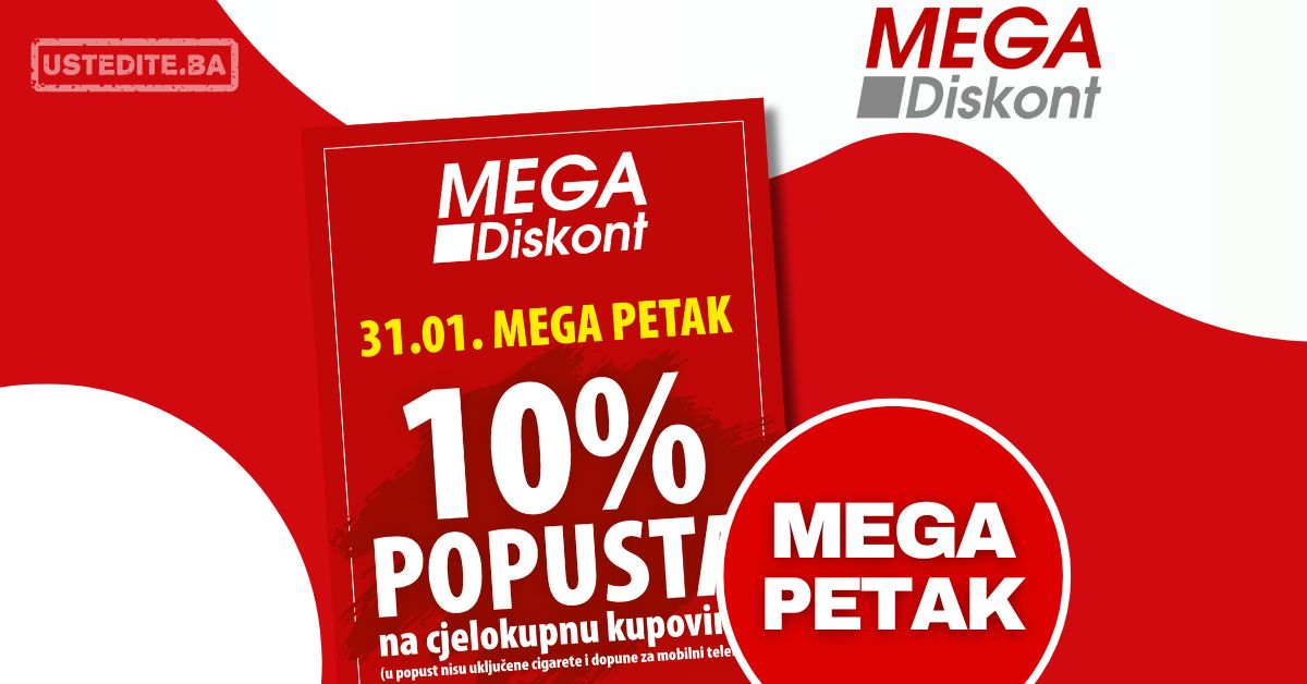 Mega Diskont MEGA PETAK 31.1.2025.