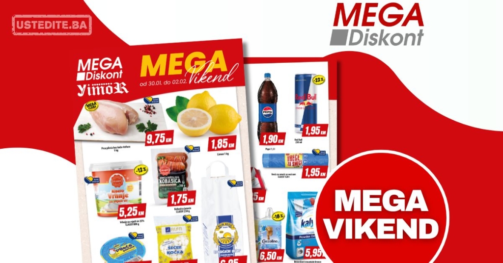 Mega Diskont vikend akcija 30.1-2.2.2025.