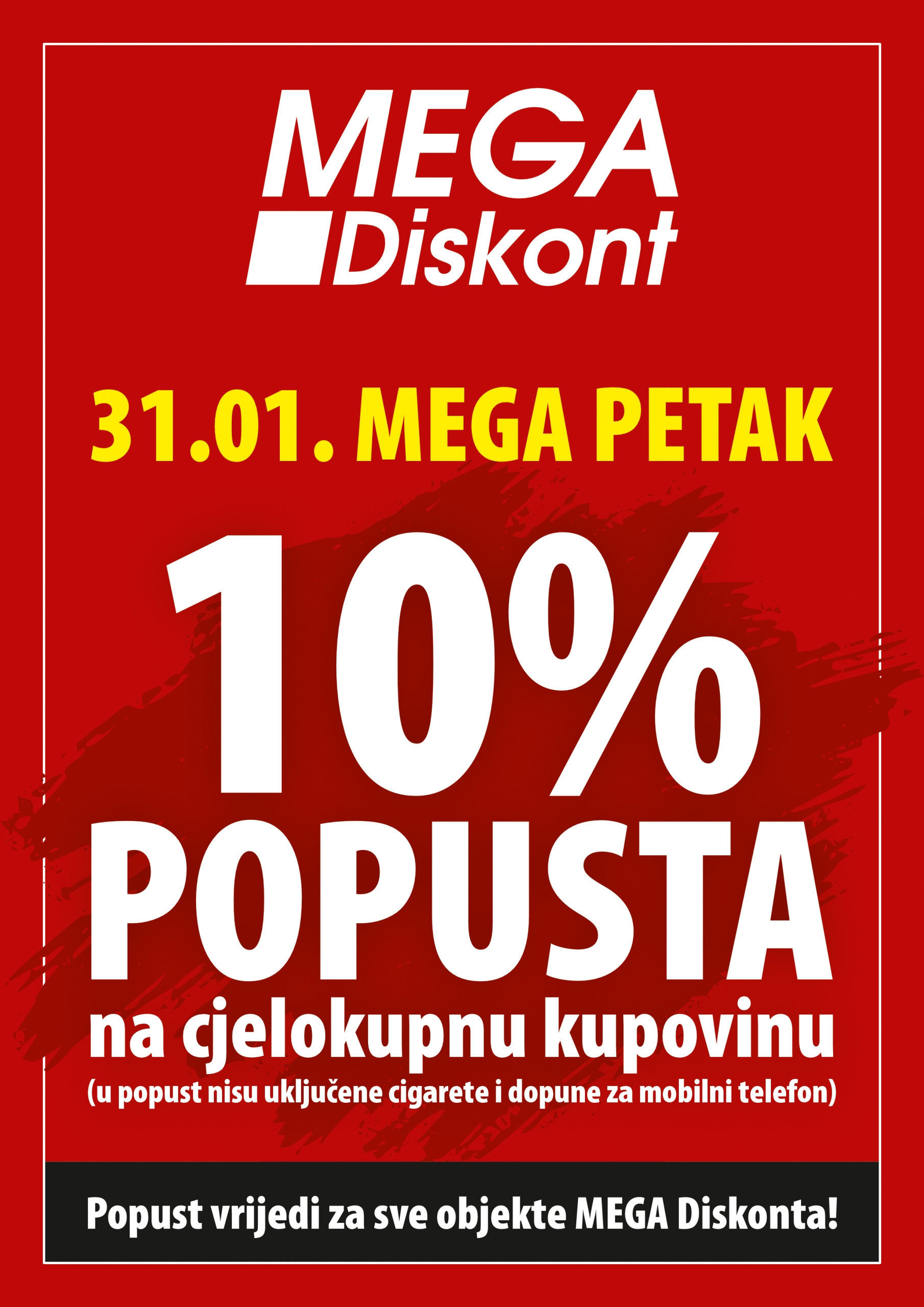 Mega Diskont MEGA PETAK 31.1.2025.