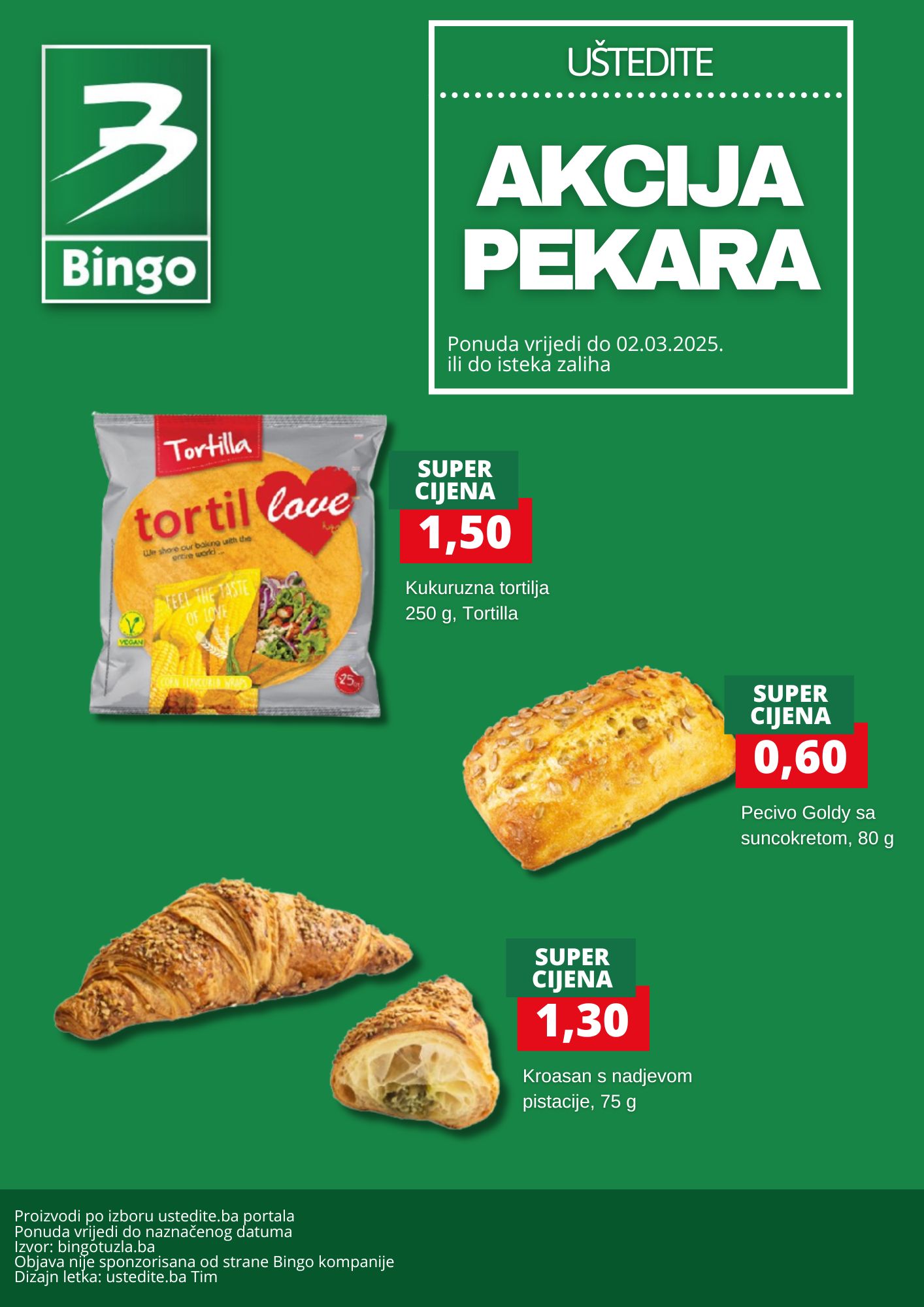 Bingo akcija PEKARA – sniženje do 2.3.2025.