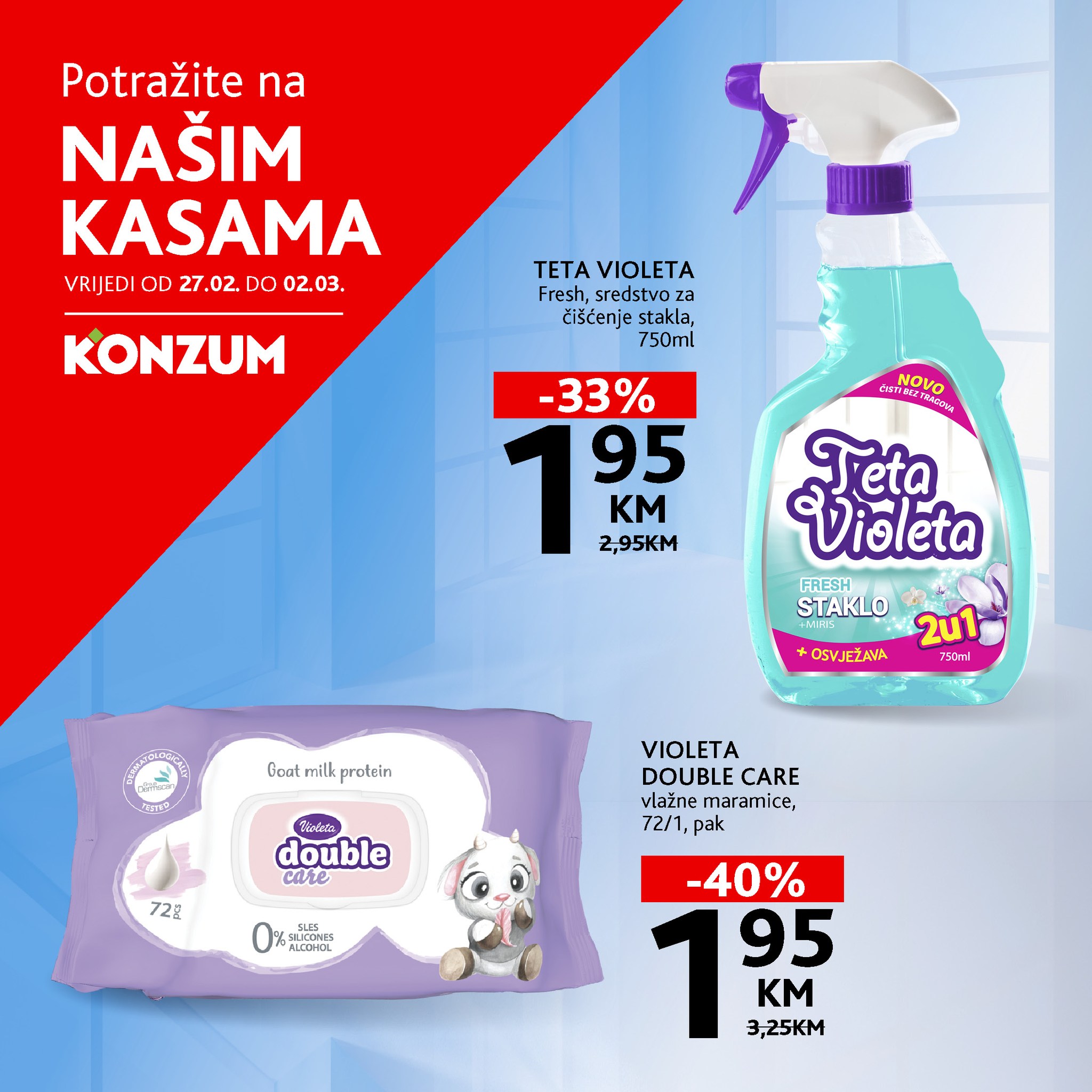 Konzum AKCIJA NA KASAMA 27.1-2.3.2025. 