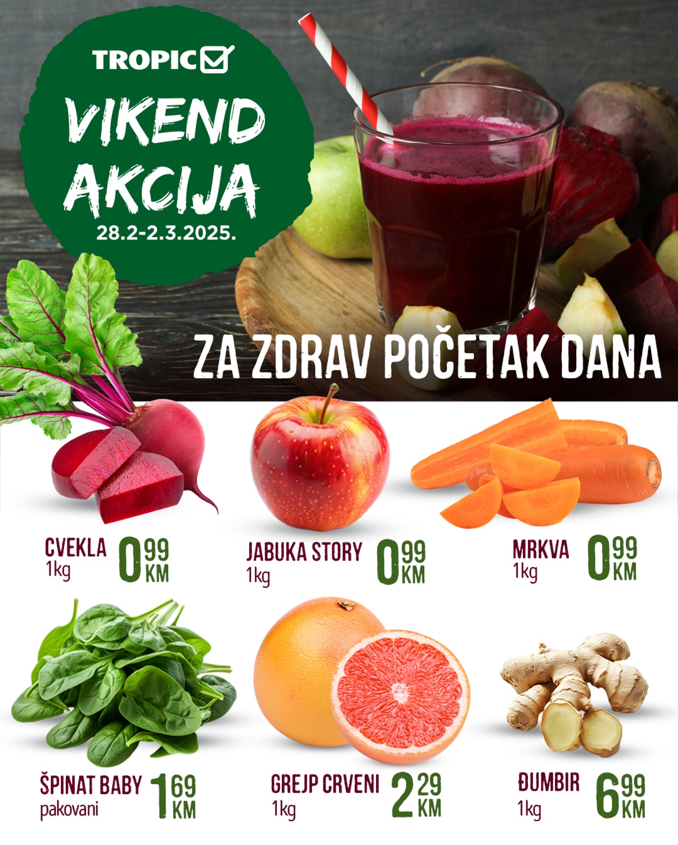 Tropic vikend akcija SVJEŽA PONUDA 28.2-2.3.2025.