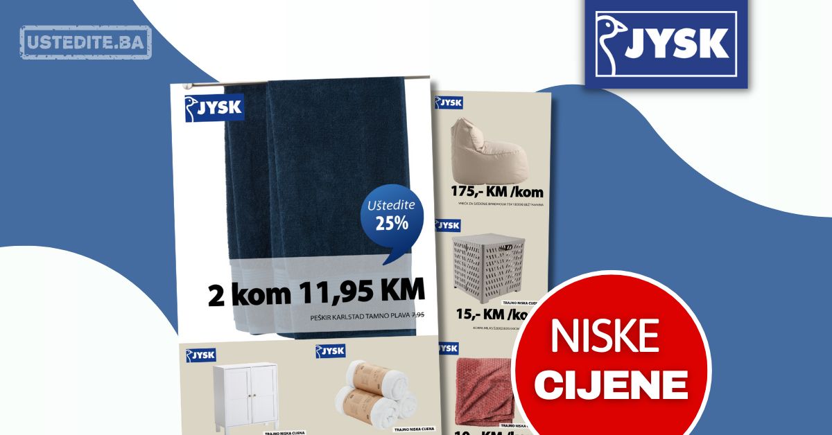 Jysk TOP SNIŽENJE - februar 2025. 