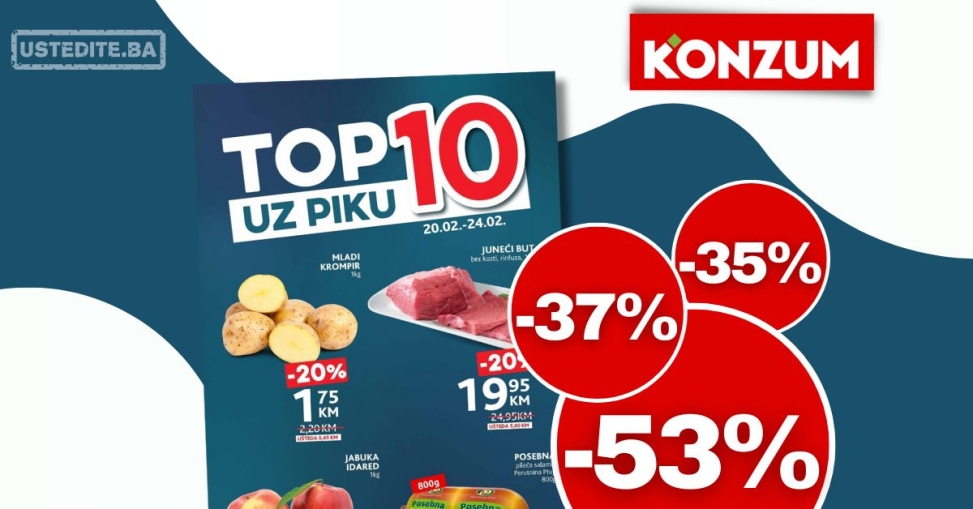 Konzum katalog TOP 10 UZ PIKU 20-24.2.2025.