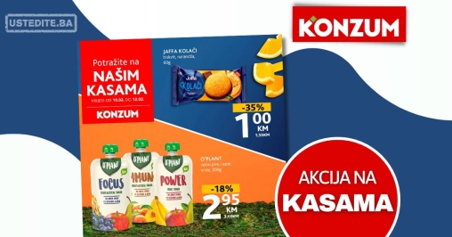 Konzum AKCIJA NA KASAMA 10-12.2.2025.