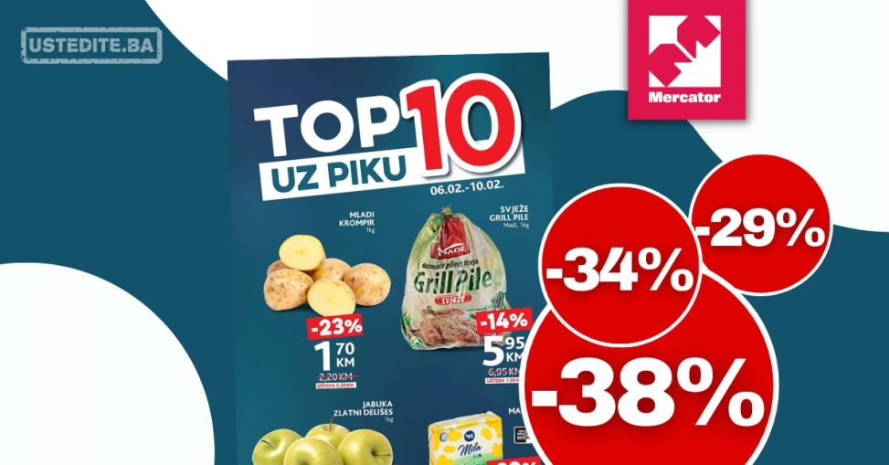 Mercator katalog TOP 10 UZ PIKU 6-10.2.2025.