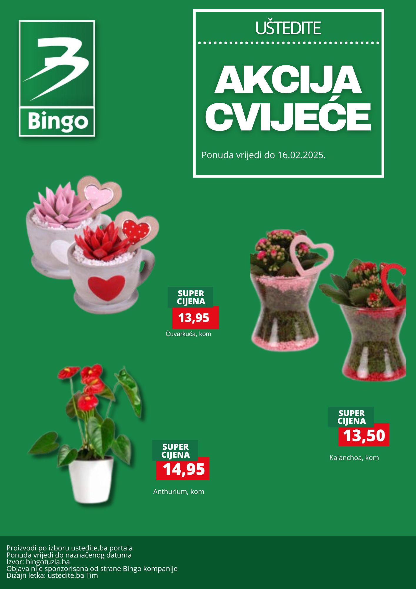 Bingo akcija CVJEĆARA – sniženje do 16.2.2025.