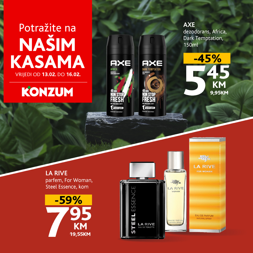 Konzum AKCIJA NA KASAMA 13-16.2.2025.