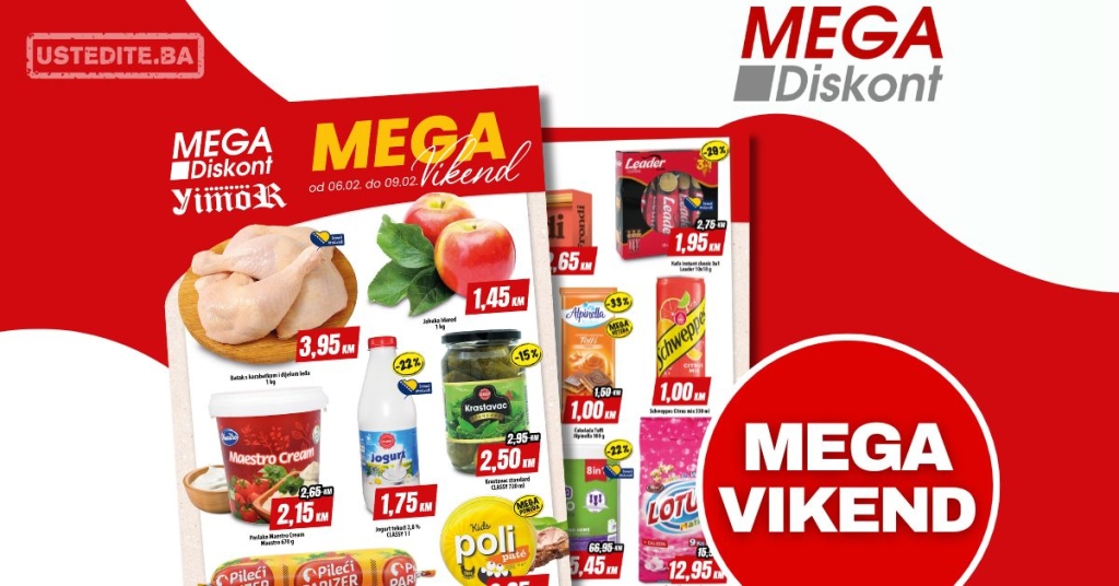 Mega Diskont vikend akcija 6-9.2.2025.