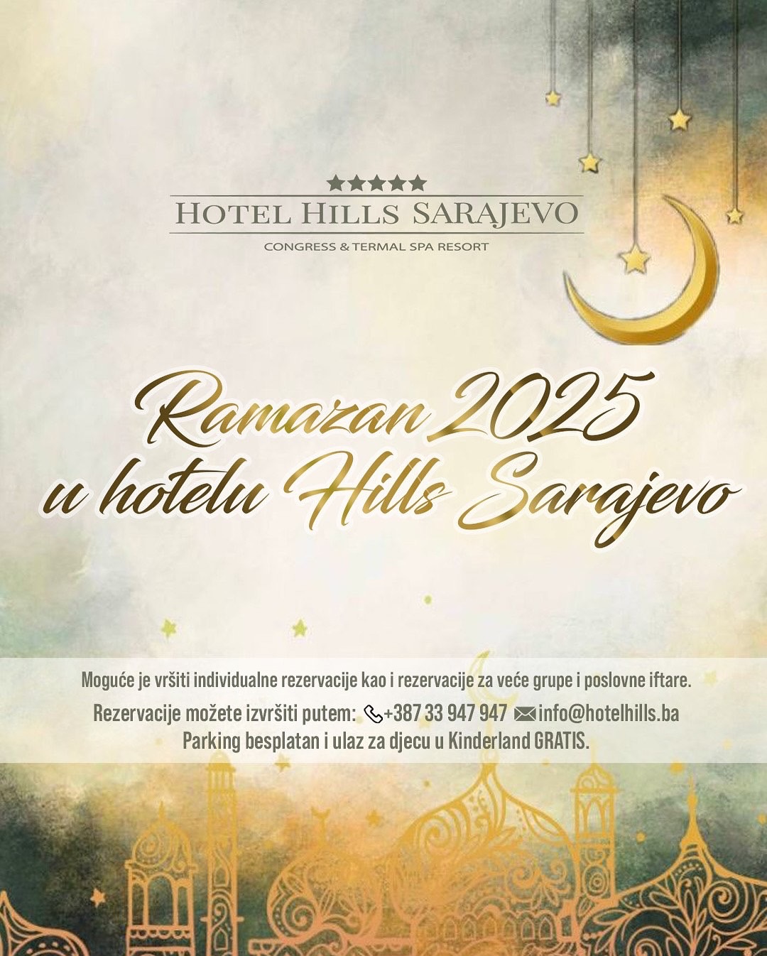 Hotel Hills IFTARSKI MENI 📍 Ilidža 2025.