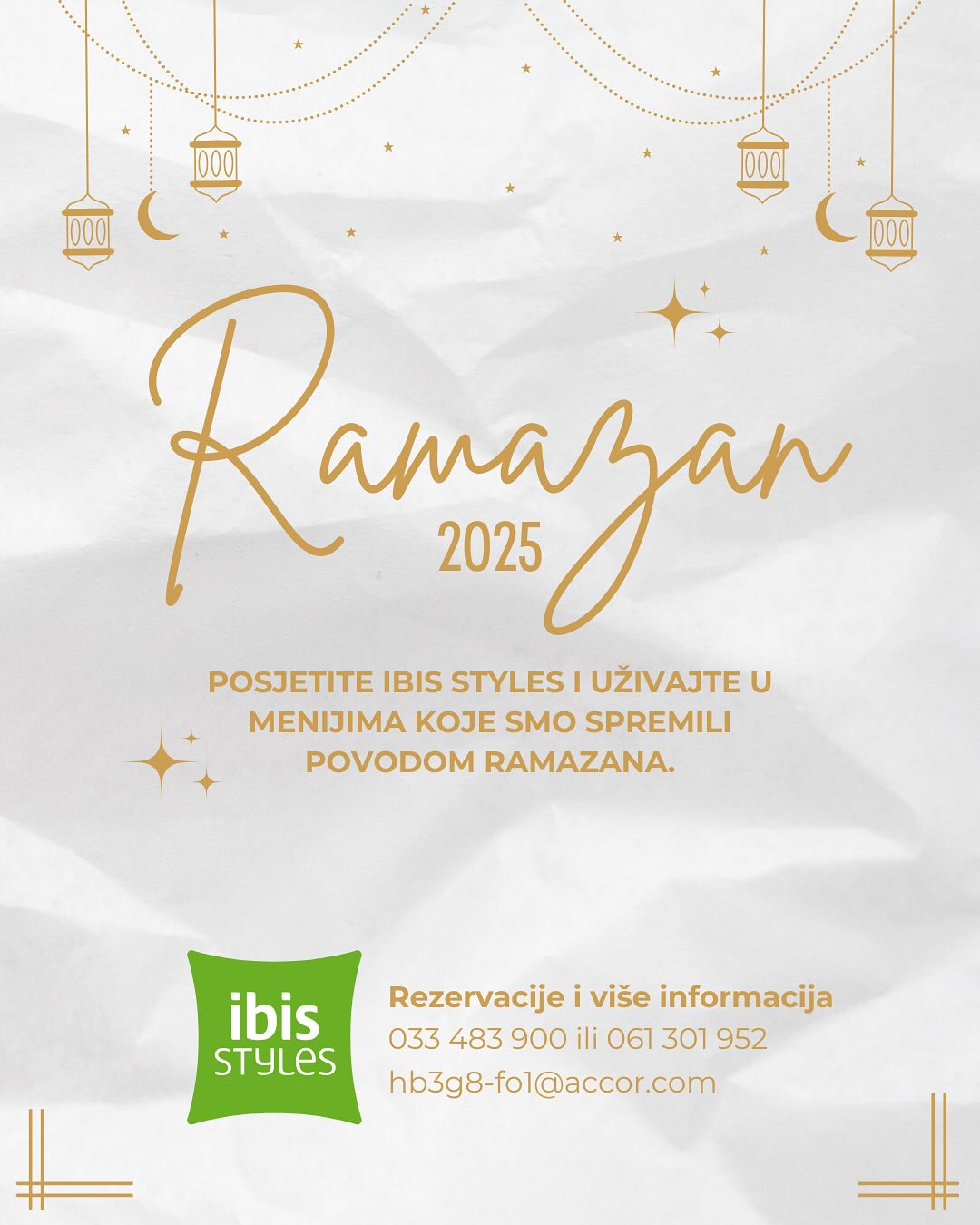 ibis Styles IFTARSKI MENI 📍 Sarajevo 2025.