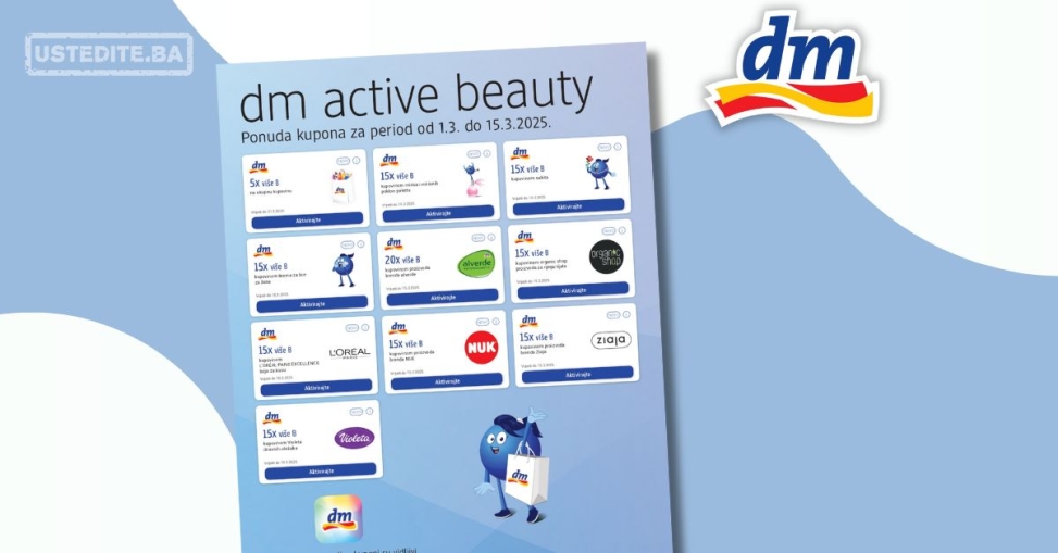 dm KUPONI – dm active beauty – akcija do 15.3.2025.