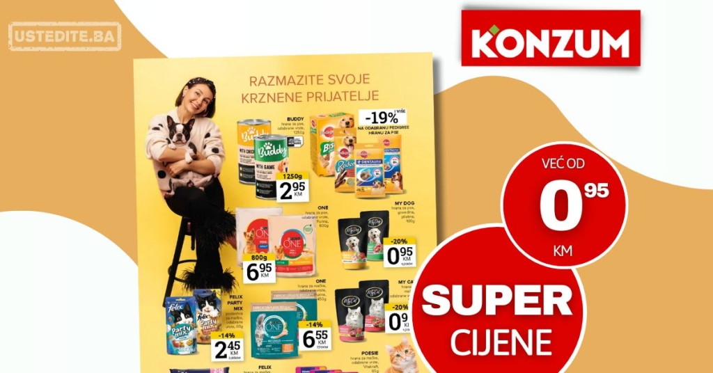 Konzum KUĆNI LJUBIMCI – akcija do 17.3.2025.