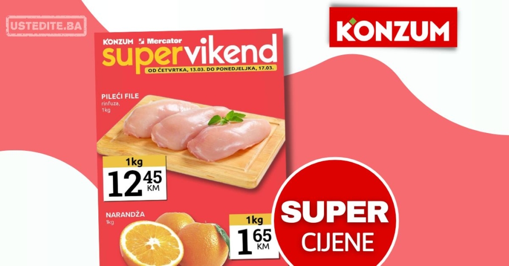 Konzum vikend akcija 13-17.3.2025.