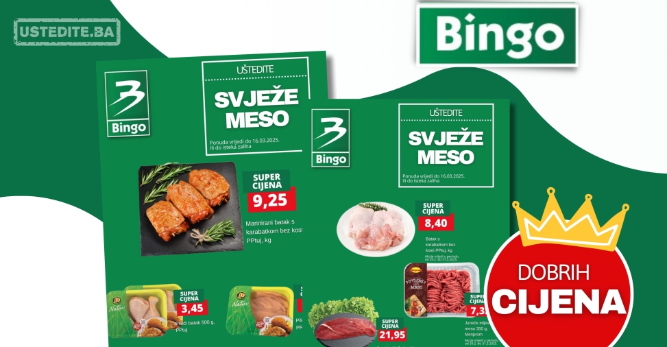 Bingo akcija SVJEŽE MESO - sniženje do 16.3.2025.