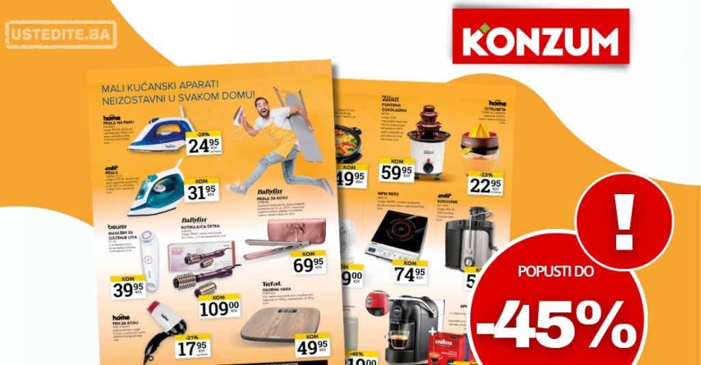 Konzum MALI KUĆANSKI APARATI – akcija do 17.3.2025.