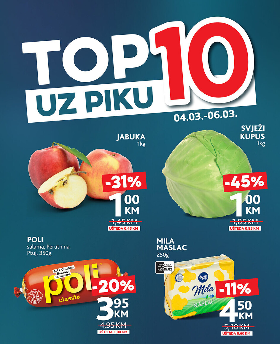 Konzum katalog TOP 10 UZ PIKU 4-6.3.2025.