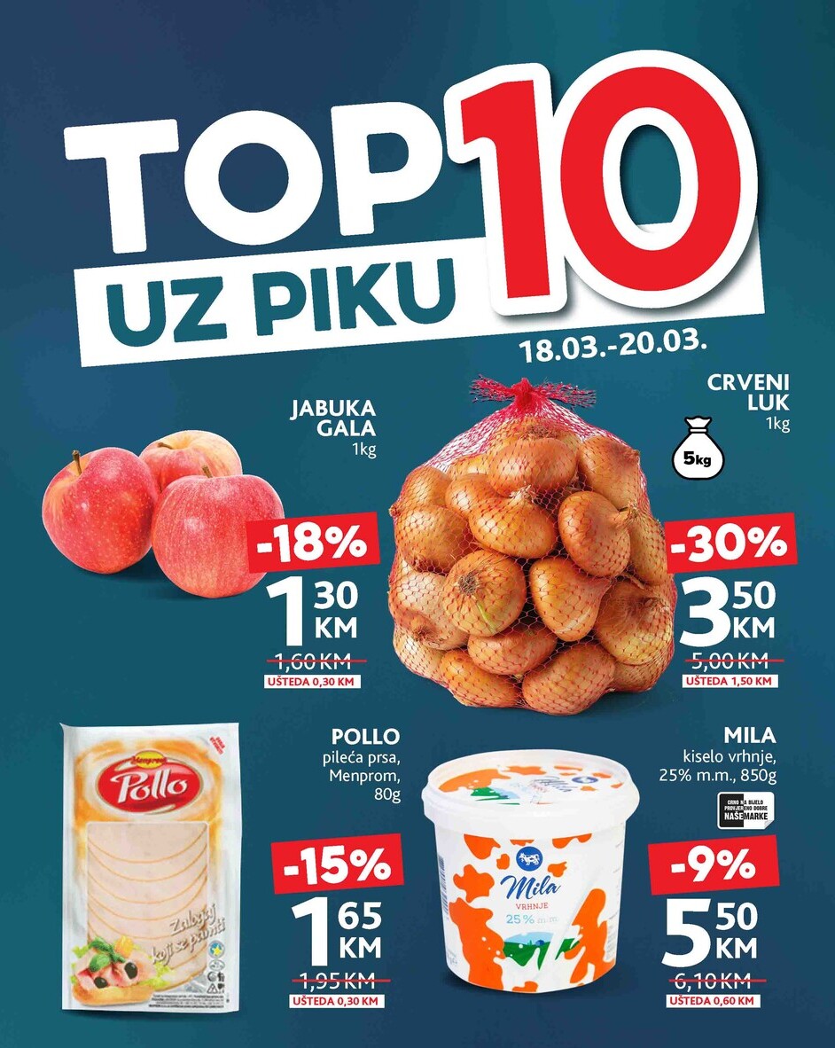 Konzum katalog TOP 10 UZ PIKU 4 18-20.3.2025.