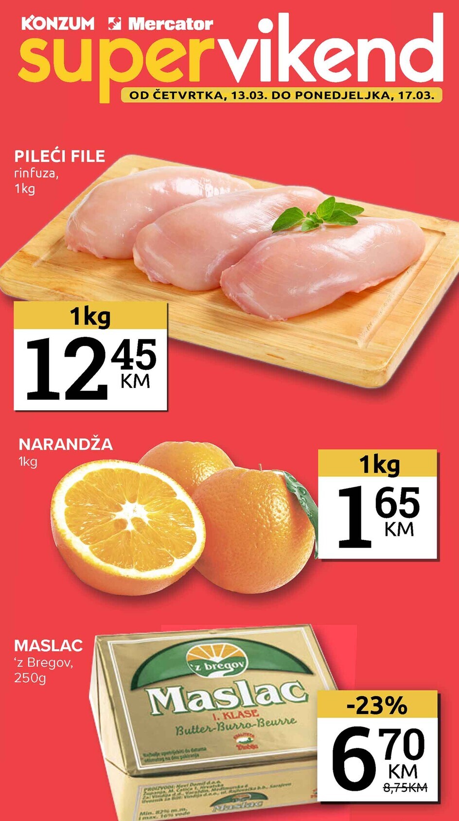 Konzum vikend akcija 13-17.3.2025.