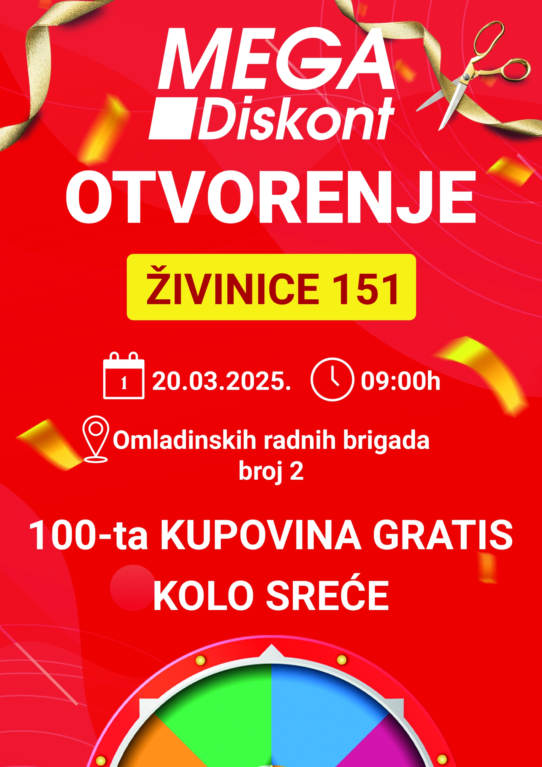 Mega Diskont VELIKO OTVORENJE ŽIVINICE 20.3.2025.