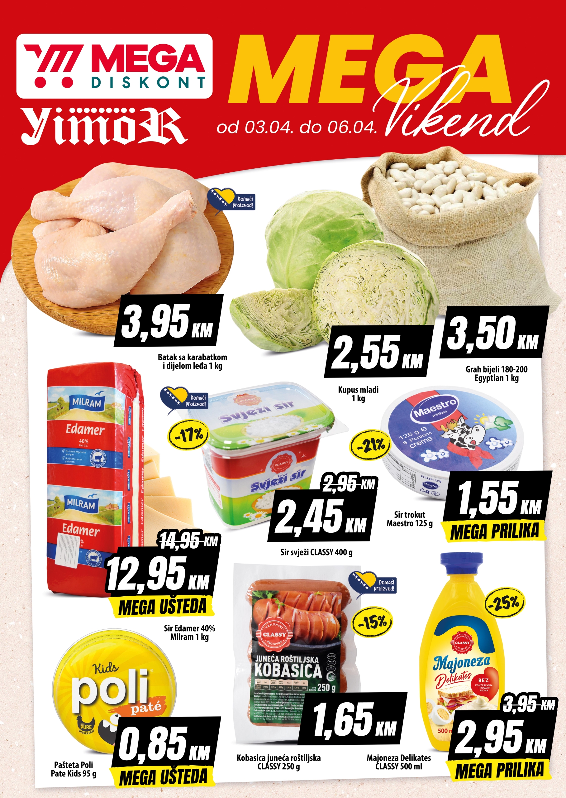 Mega Diskont vikend akcija 3-6.4.2025.