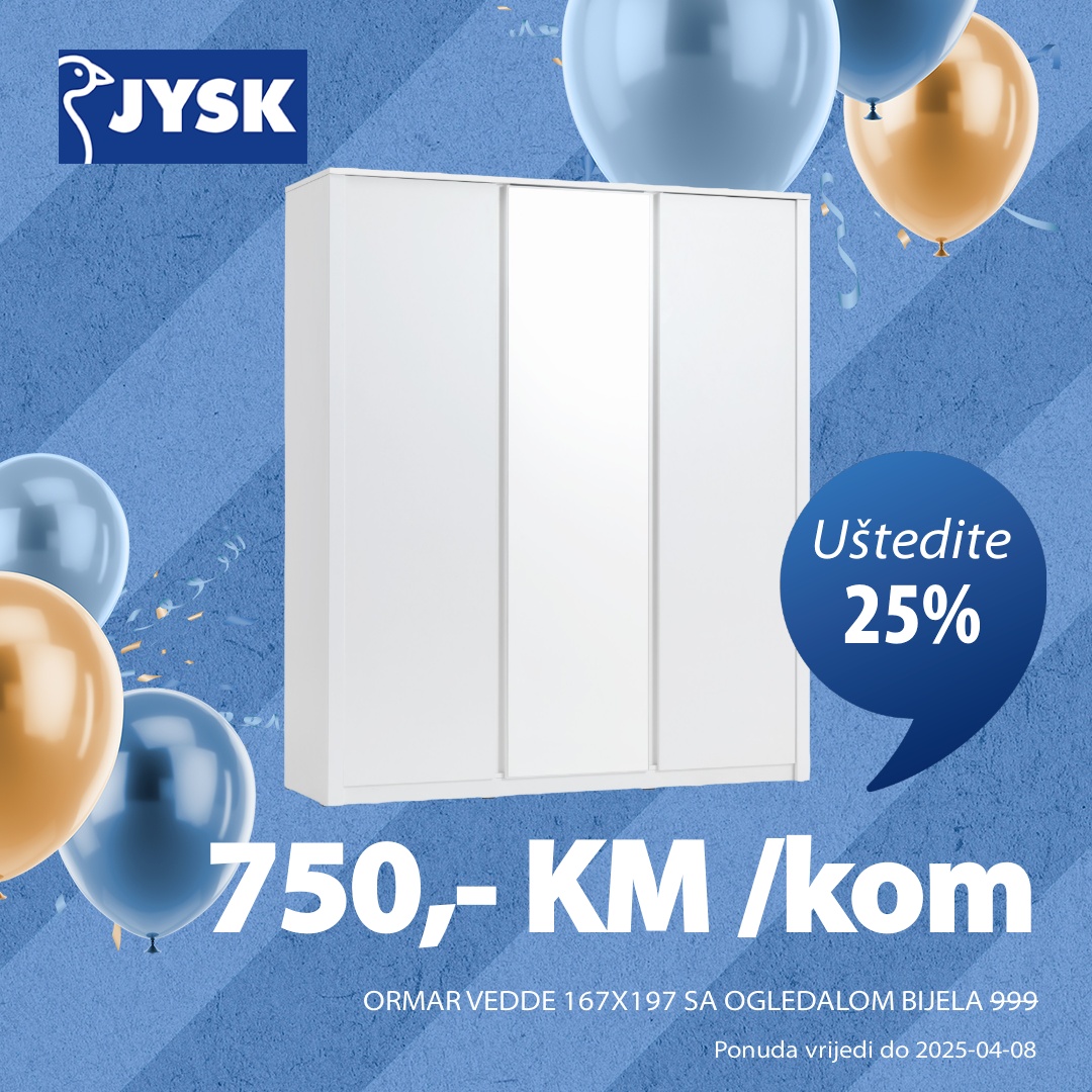 Jysk TOP SNIŽENJE – akcija do 15.4.2025.