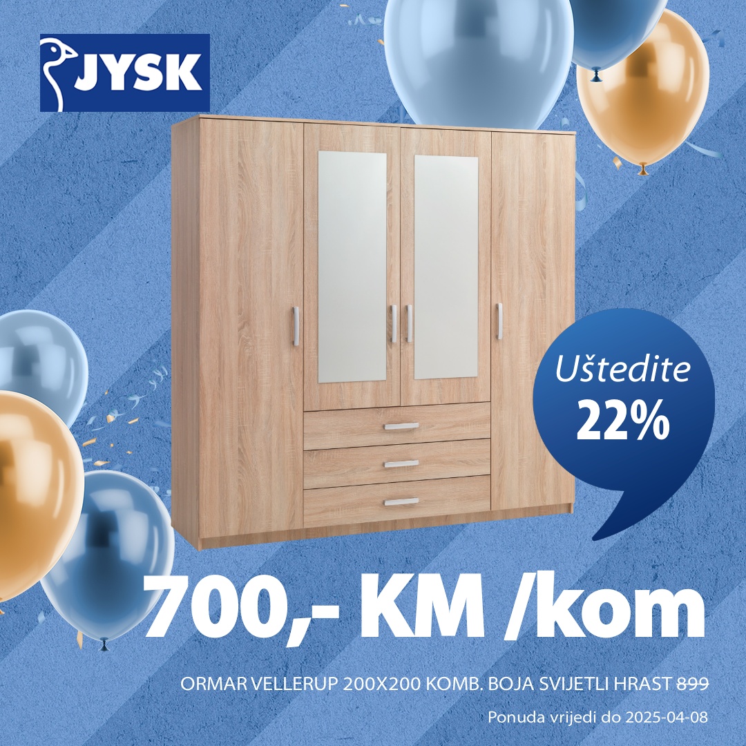 Jysk TOP SNIŽENJE – akcija do 15.4.2025.