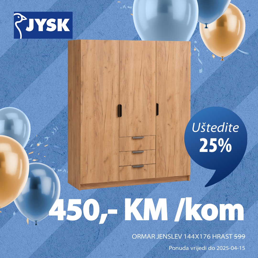 Jysk TOP SNIŽENJE – akcija do 15.4.2025.