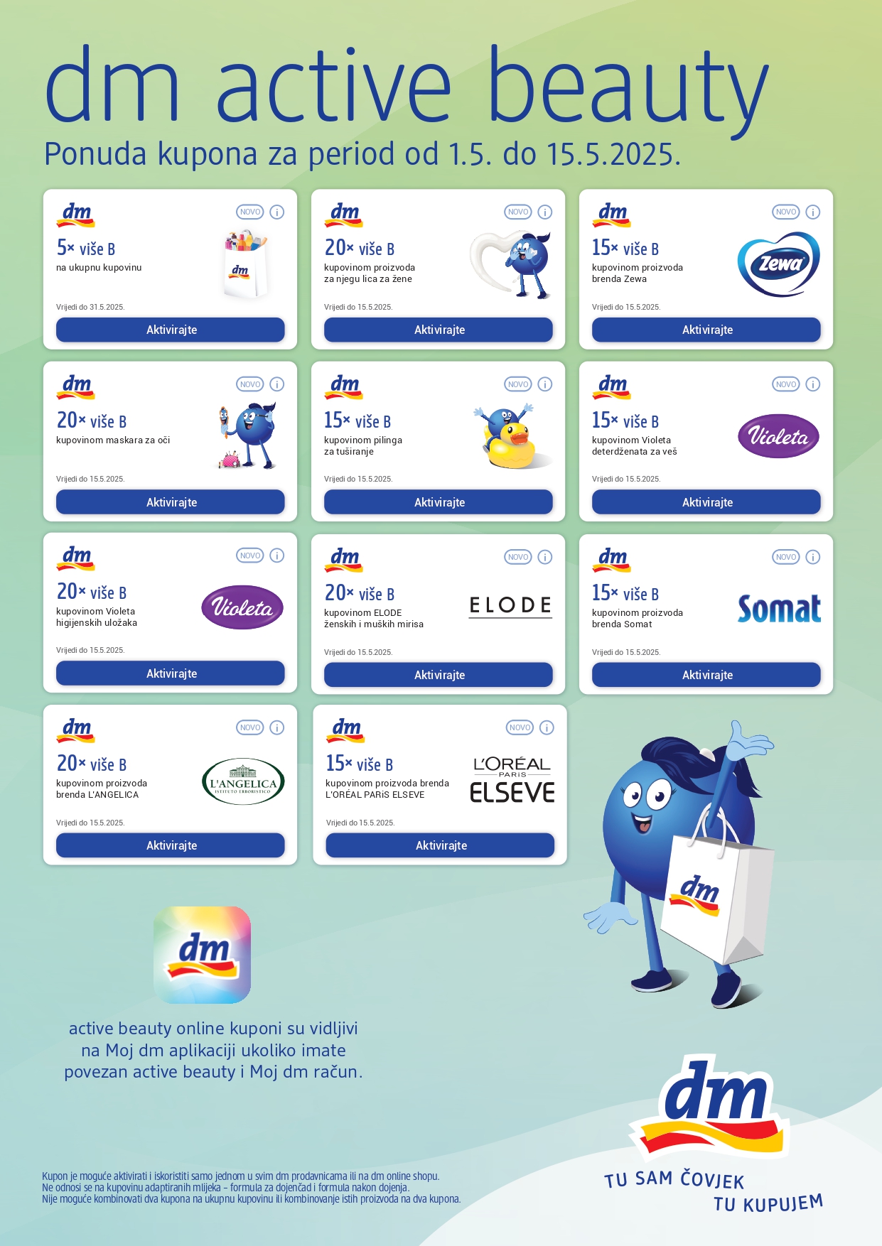 dm KUPONI – dm active beauty – akcija do 15.5.2025.