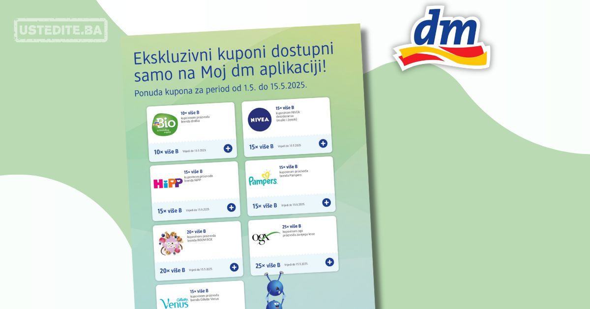 dm Ekskluzivni kuponi 1-15.5.2025.
