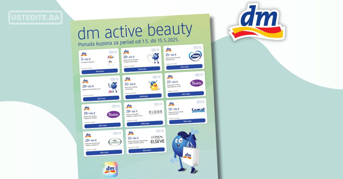 dm KUPONI – dm active beauty – akcija do 15.5.2025.